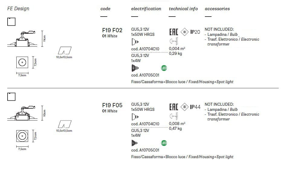 Металлический утопленный прожектор Fabbian Инструменты ARCH-00090883 - Вид №20