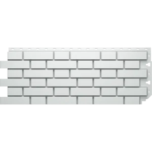 Фасадная панель Dacha Кирпич гладкий белый 0.46 м²