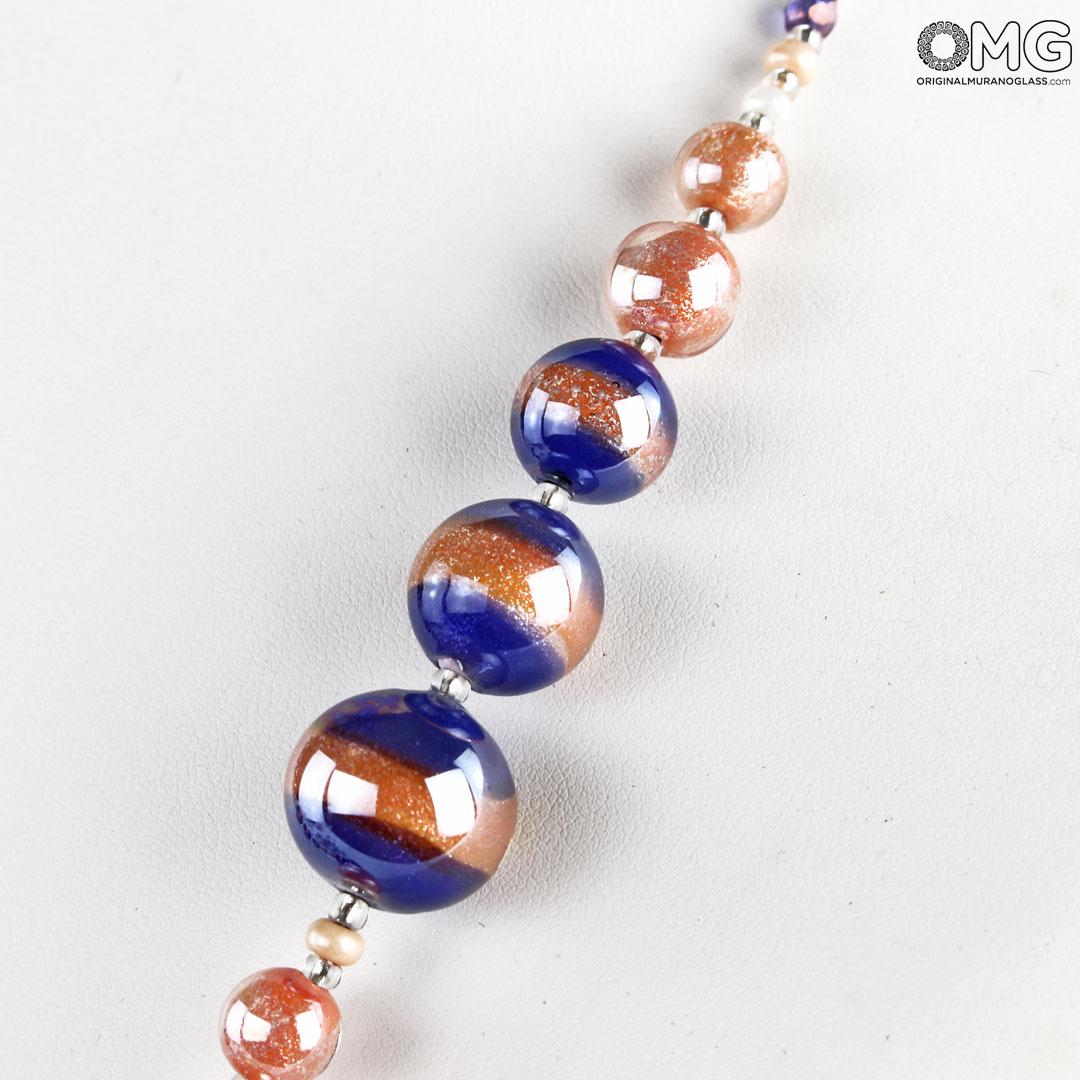 4454 ORIGINALMURANOGLASS Колье Уран - Коллекция Antica Murrina - муранское стекло OMG 50 см  - Вид №1