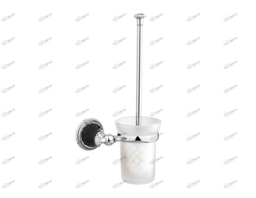 233584.NSL0.62 Подставка для ершика из черного фарфора витая Сатин никель Mestre Artica