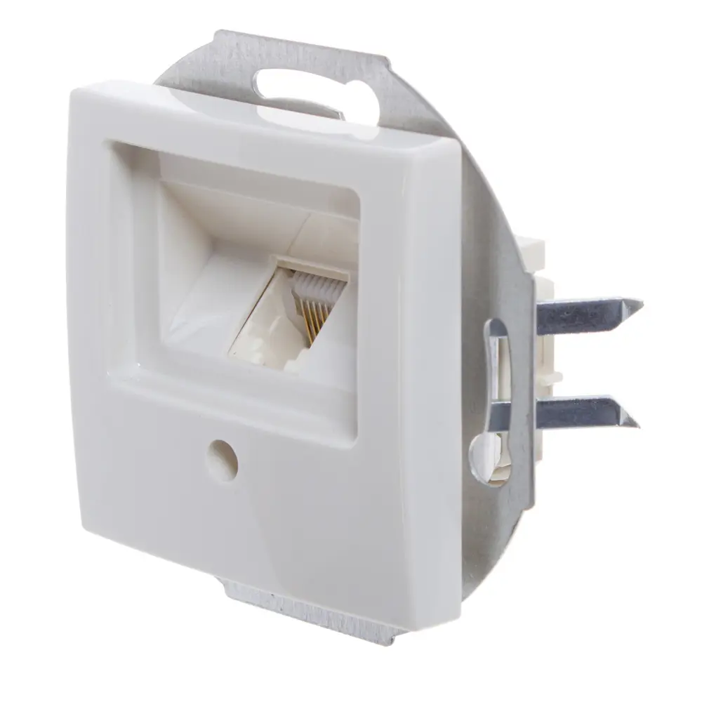 Телефонная розетка встраиваемая ABB BJB Basic 55 RJ11, цвет белый STLM-2036763 - Вид №2