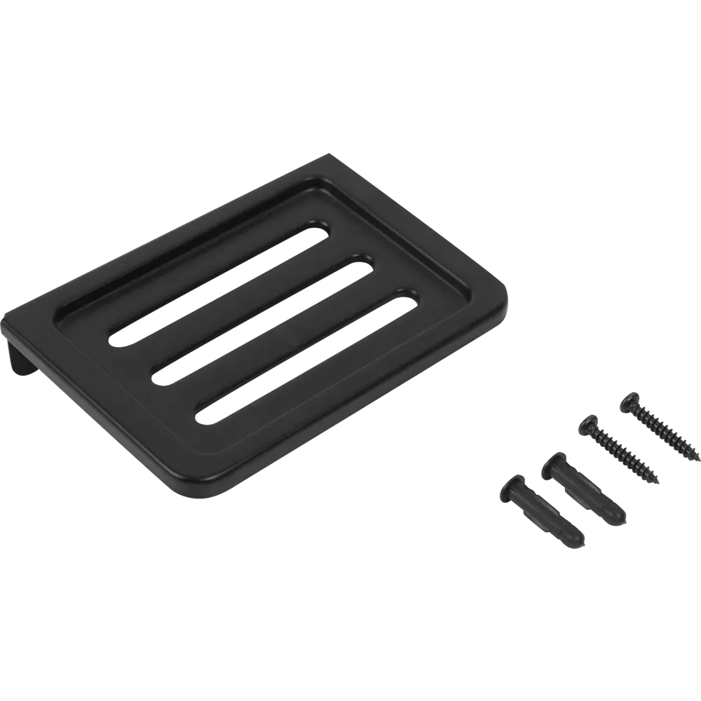 Мыльница Lund металл цвет чёрный SWENSA STLM-2067847 - Вид №1