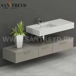 T18552GH2 Столешницы для использования в сочетании с тумбами и открытыми тумбами 185 см серая Globo ARREDO WOOD Италия