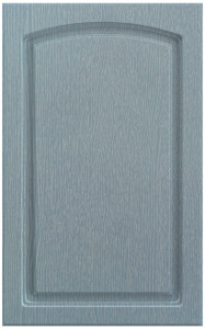 Фасады для кухни Классика Фрезеровка «Арка+» Прованс голубой патина №522