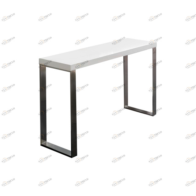 Консоль белая прямоугольная с металлическими ножками Camellia ESF FASHION 043965 Белый;черный