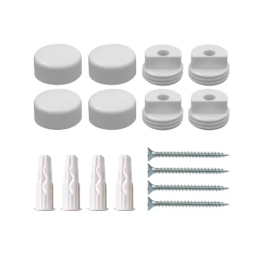 Крепление для зеркала 18 мм металл/пластик цвет белый 4 шт.