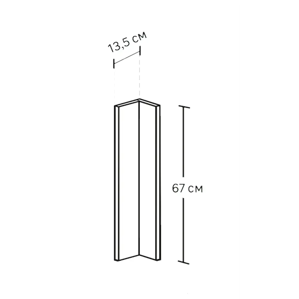 Элемент угловой Орех 15.1х67.2х13.5 см ЛДСП цвет тёмный орех Santreyd STLM-2199936 - Вид №6
