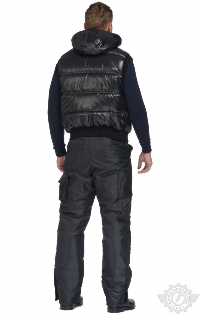 61194 Жилет "Комфорт" зимний черный  Зимняя спецодежда  размер 52-54/170-176  - Вид №5