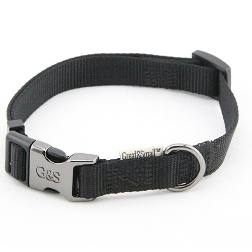 ПР0041953 Ошейник для собак 15x300-450мм нейлон Чёрный Great&Small 