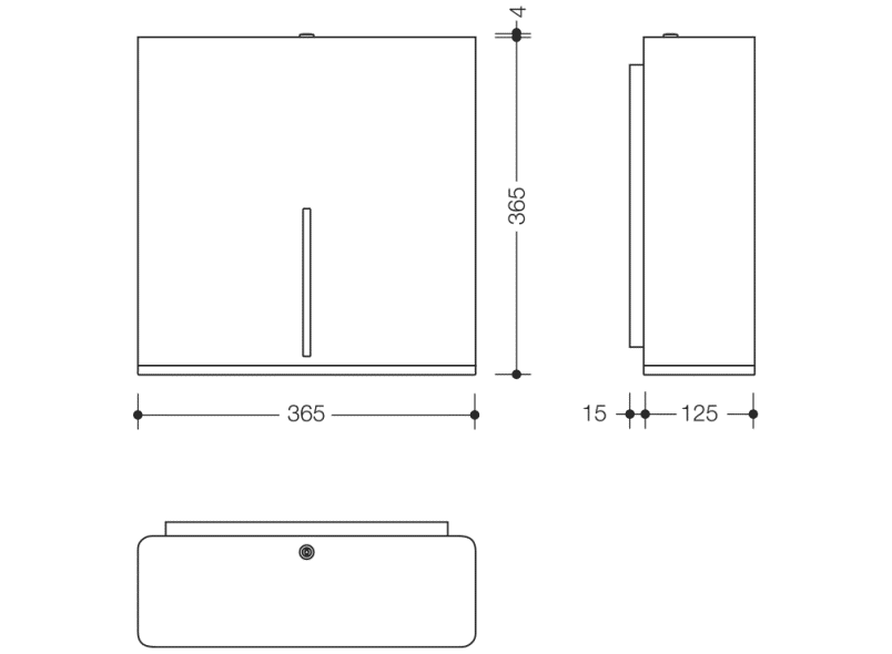 950.06.556 Сенсорный электронный диспенсер для бумажных рулонов HEWI Universalprodukte  - Вид №3