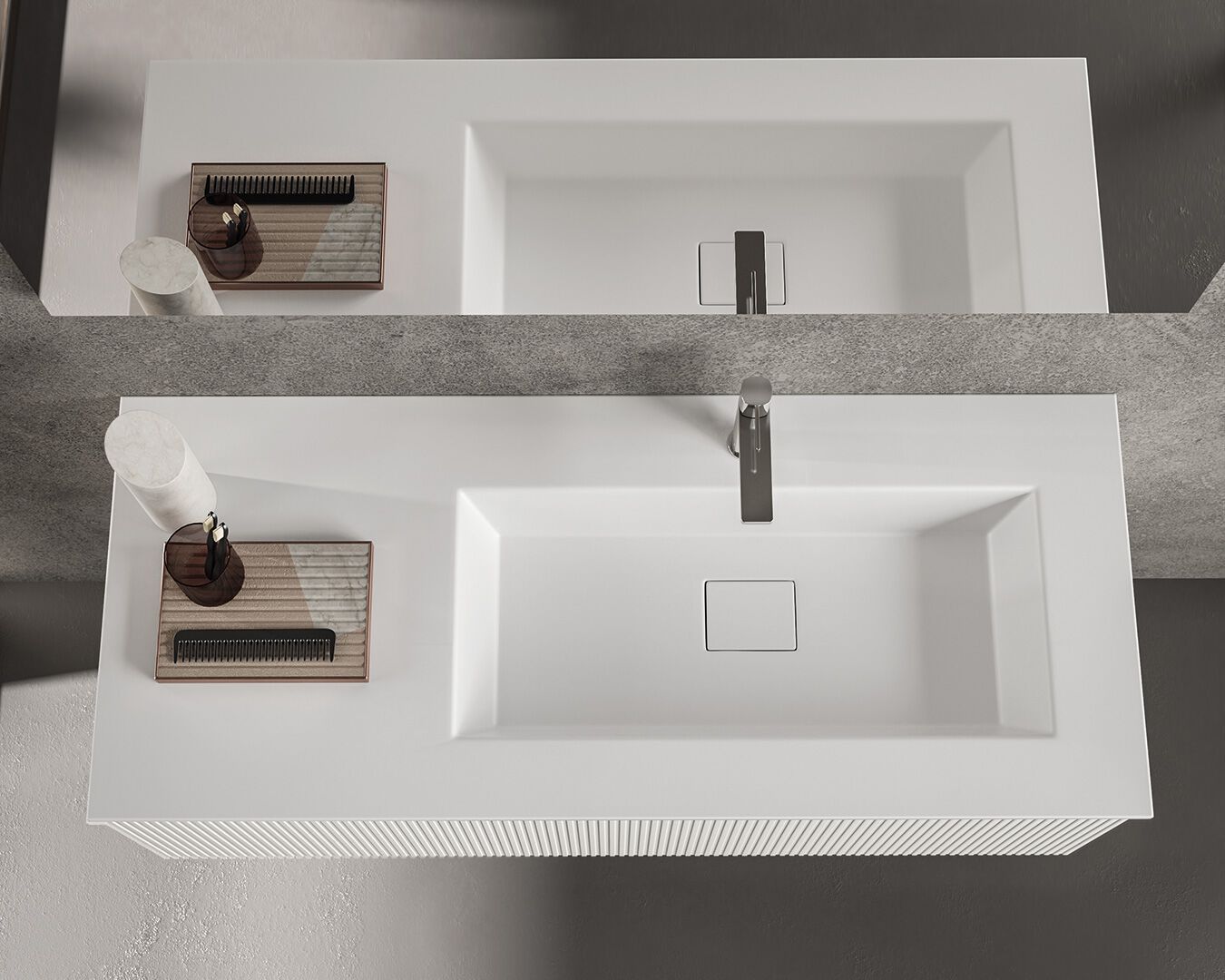 Подвесной шкаф для умывальника с настенным креплением BMT Dfly ARCH-00017356