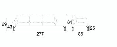 3-местный тканевый садовый диван emu Tami ARCH-00061084 - Вид №5