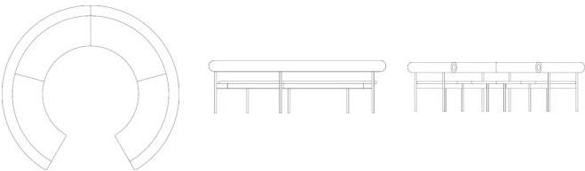 Offecct Изогнутый кожаный диван Font sun-id-1469394 - Вид №3