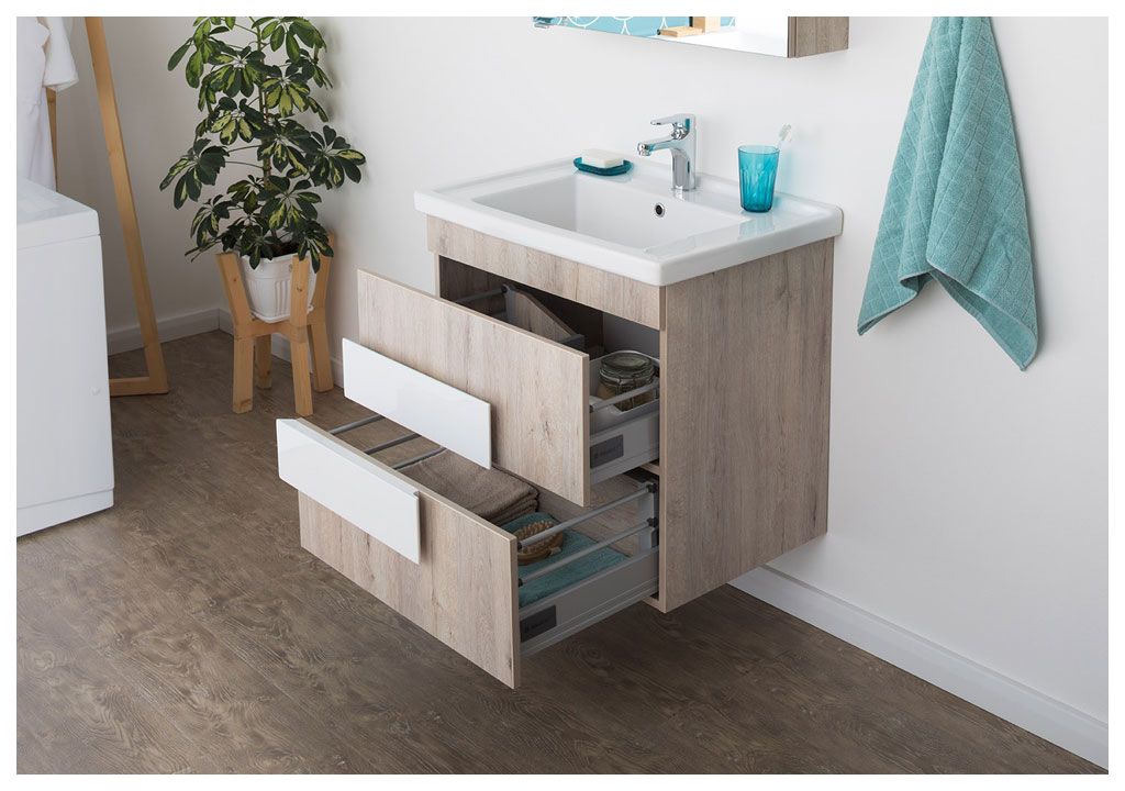 Тумба с раковиной Aquanet Мадейра 60 дуб кантри 0018306900182322 - Вид №7