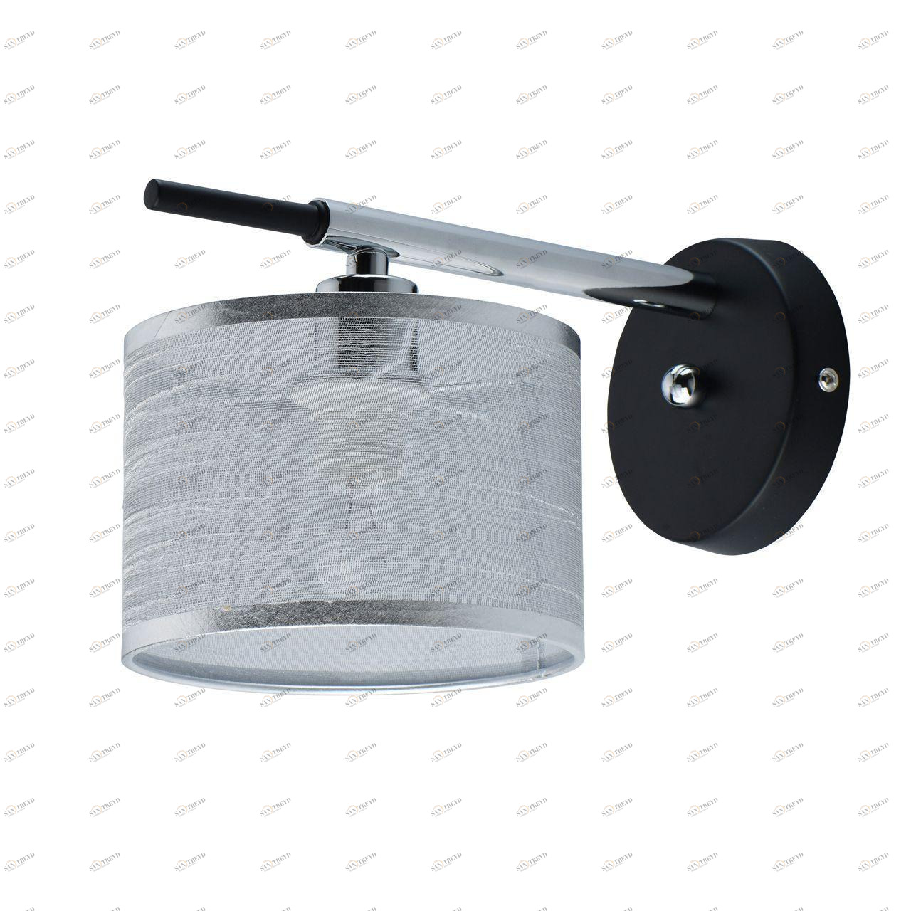 Бра с абажуром серебряное "Конрад" 667021701 DE MARKT КОНРАД 00-3930670 Серебро 