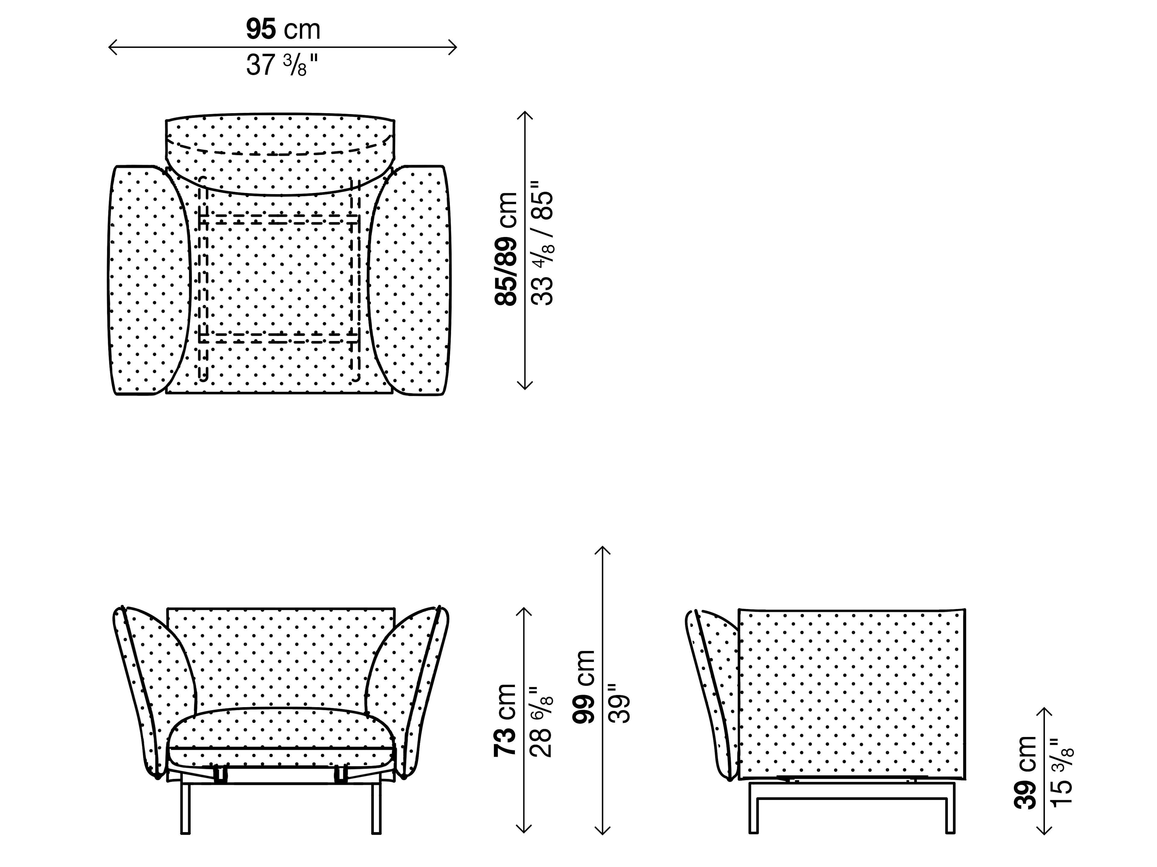 Кожаное кресло с подлокотниками Kristalia Tenso ARCH-00062157 - Вид №3