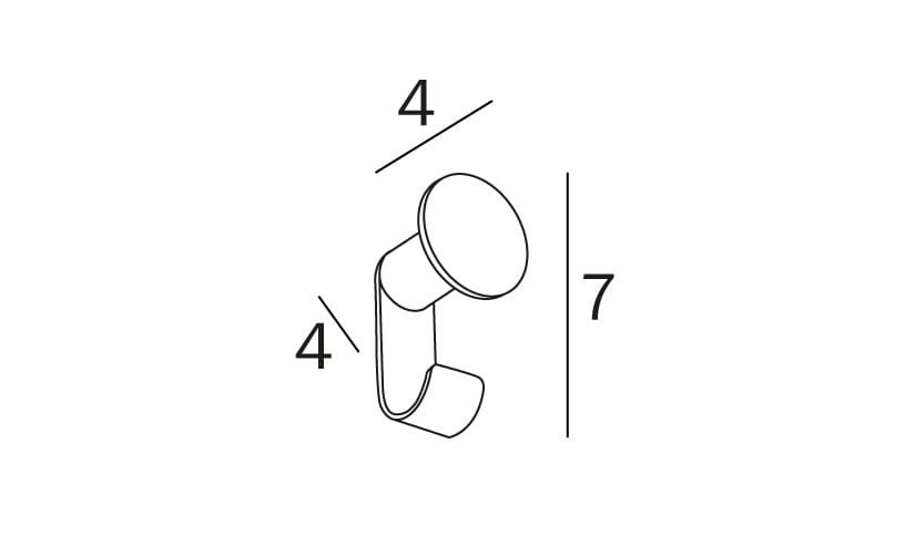 Вешалка для халата / вешалка для полотенец INDA® AV120B ARCH-00052722 - Вид №2
