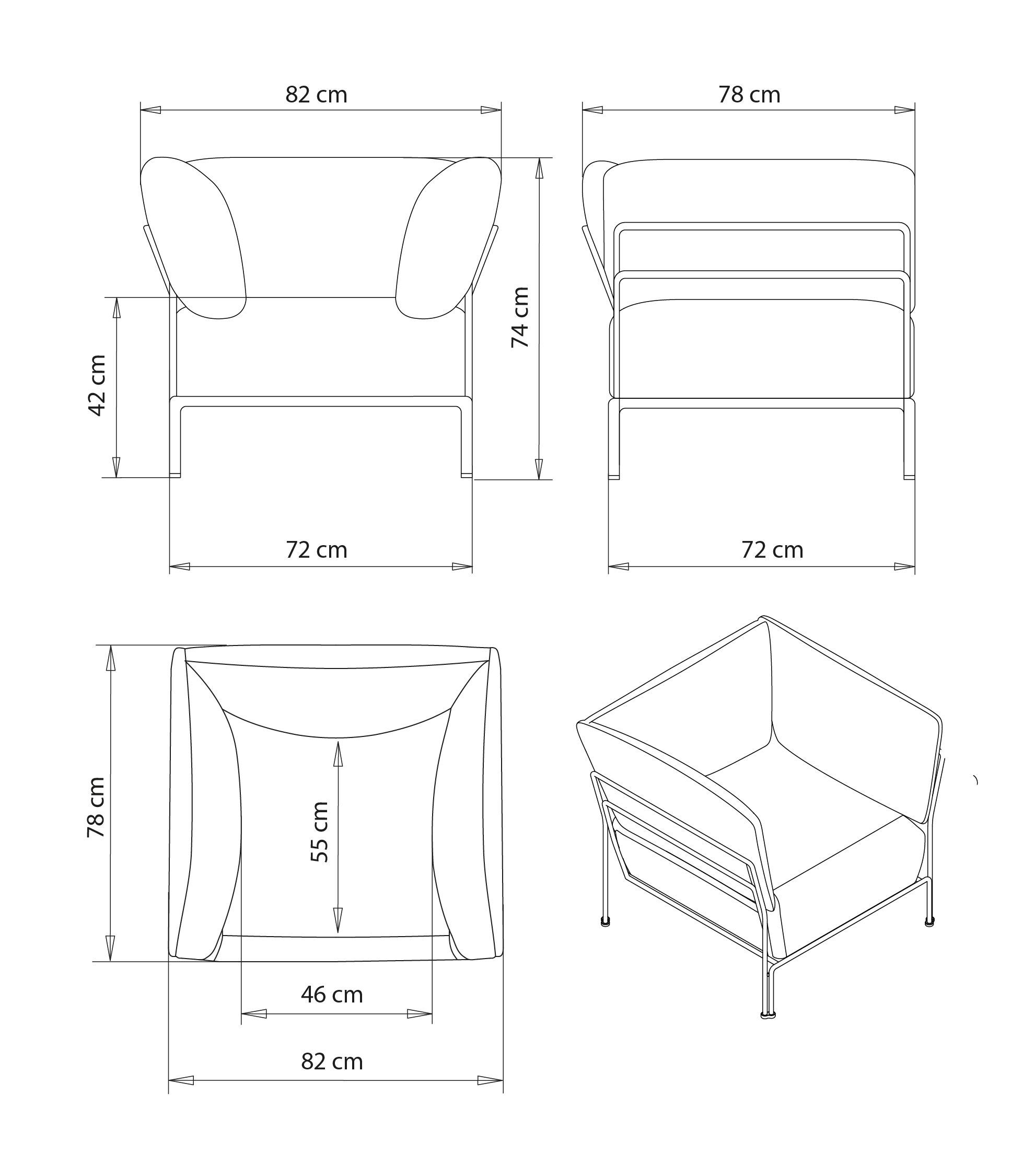 Кресло с подлокотниками Et al Ari ARCH-00021770 - Вид №4