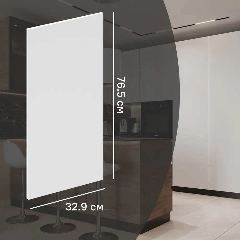 Фасад кухонного шкафа София 32.9x76.5 см KONSENSA ЛДСП цвет белый STLM-2077050