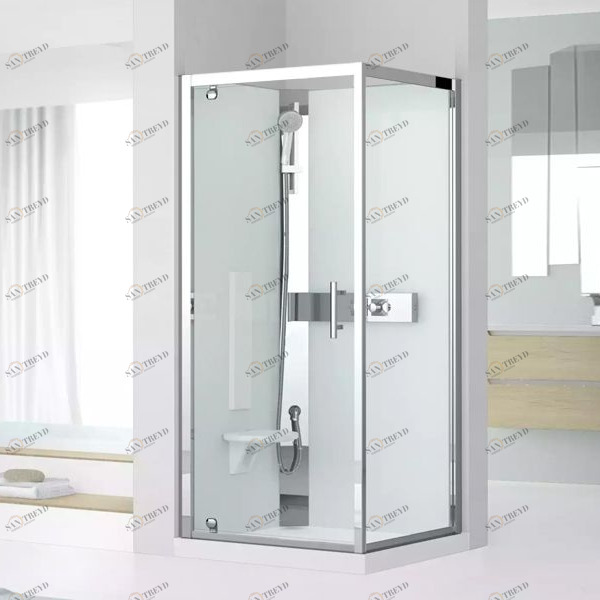 Novellini. Душевая кабина 80x80 GF80 STANDARD с высоким душевым поддоном и серебристым профилем GLAX 3 GL3GF89M1B