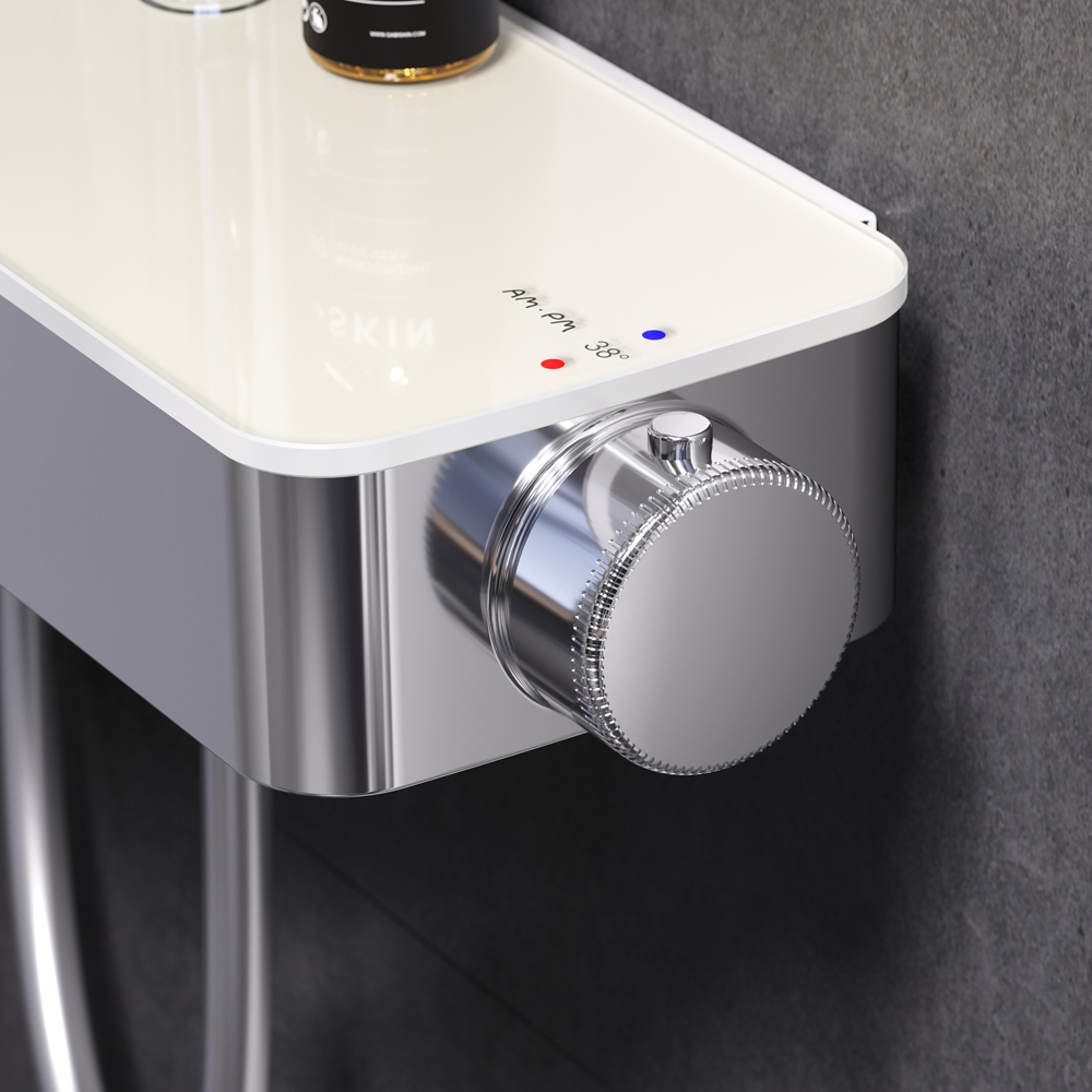 F0750A400 Inspire V2.0 душевая система набор: см-ль д/душа с термостатом верхний душ d 250 мм ру AM.PM Inspire 2.0  - Вид №4