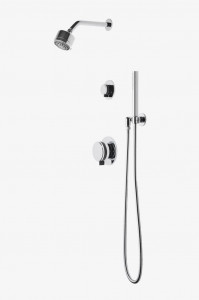 DBSP21 Душевая кабина с балансировкой давления в децибелах с дождевой лейкой 3 1/4 дюйма, ручным душем и ручкой с переключателем Waterworks