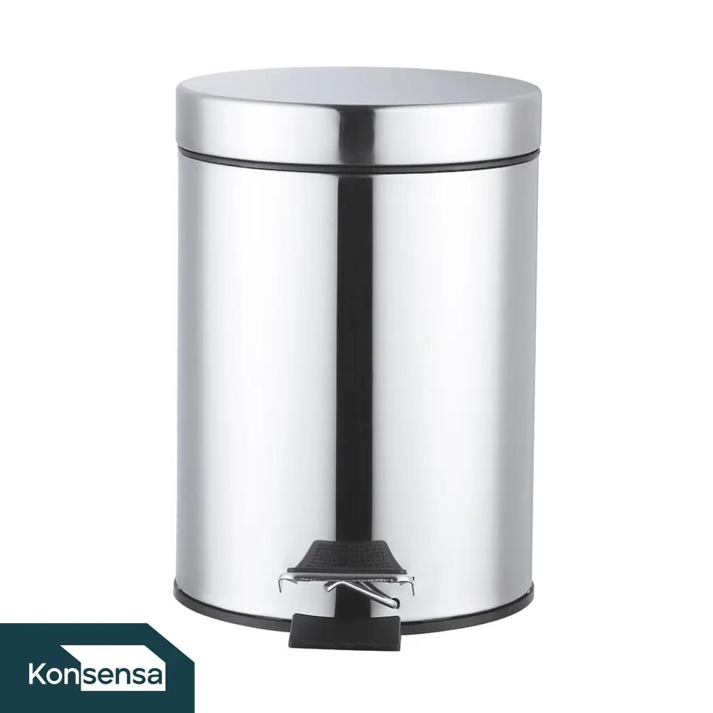Контейнер для мусора для ванной KONSENSA Терни 3 л нержавеющая сталь цвет хром STLM-2024950 - Вид №1