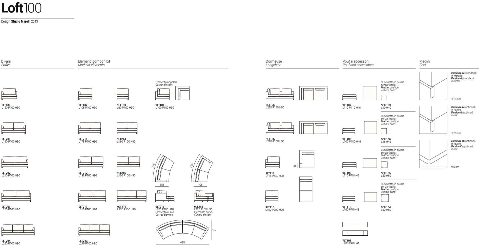 Marelli 3-х местный кожаный диван Loft sun-id-1496049 - Вид №4