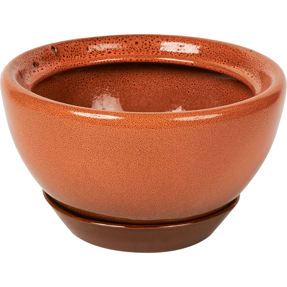 Горшок цветочный Gonchar Камелия №3 Люкс ø16 h11 v2.5 л керамика оранжевый 84284815 STLM-2031450 