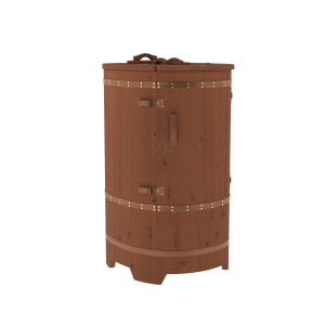 1642 Фитобочка прямая "Стандарт" вишня, покрытие тиковым маслом, фурнитура 051 Alyarus