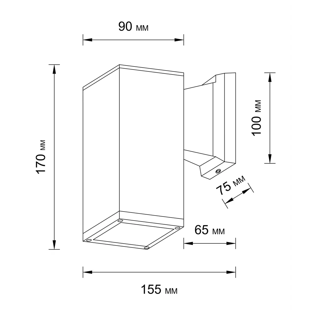 Светильник уличный настенный Smartbuy 20 Вт IP65 E27 цвет черный STLM-2211807 - Вид №1