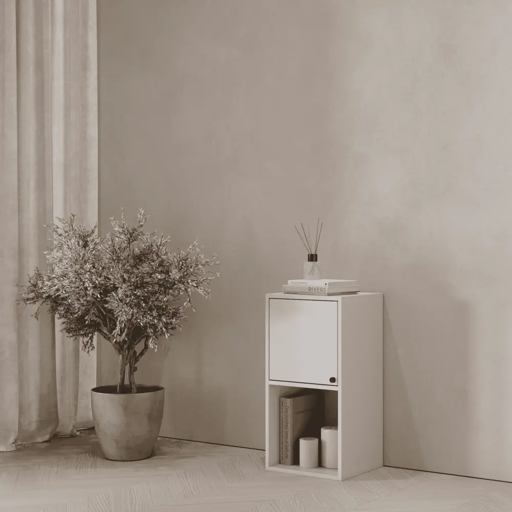 Стеллаж KONSENSA Руан 2 секции 36x70x31.7 см ЛДСП цвет белый STLM-2035003 - Вид №9