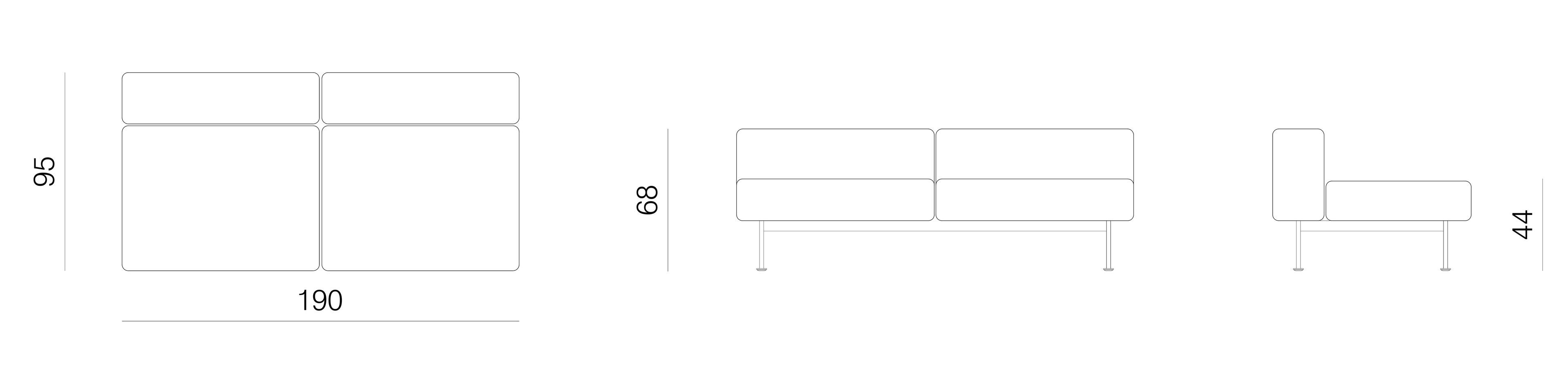 3-местный тканевый садовый диван prostoria Convert ARCH-00073638 - Вид №5