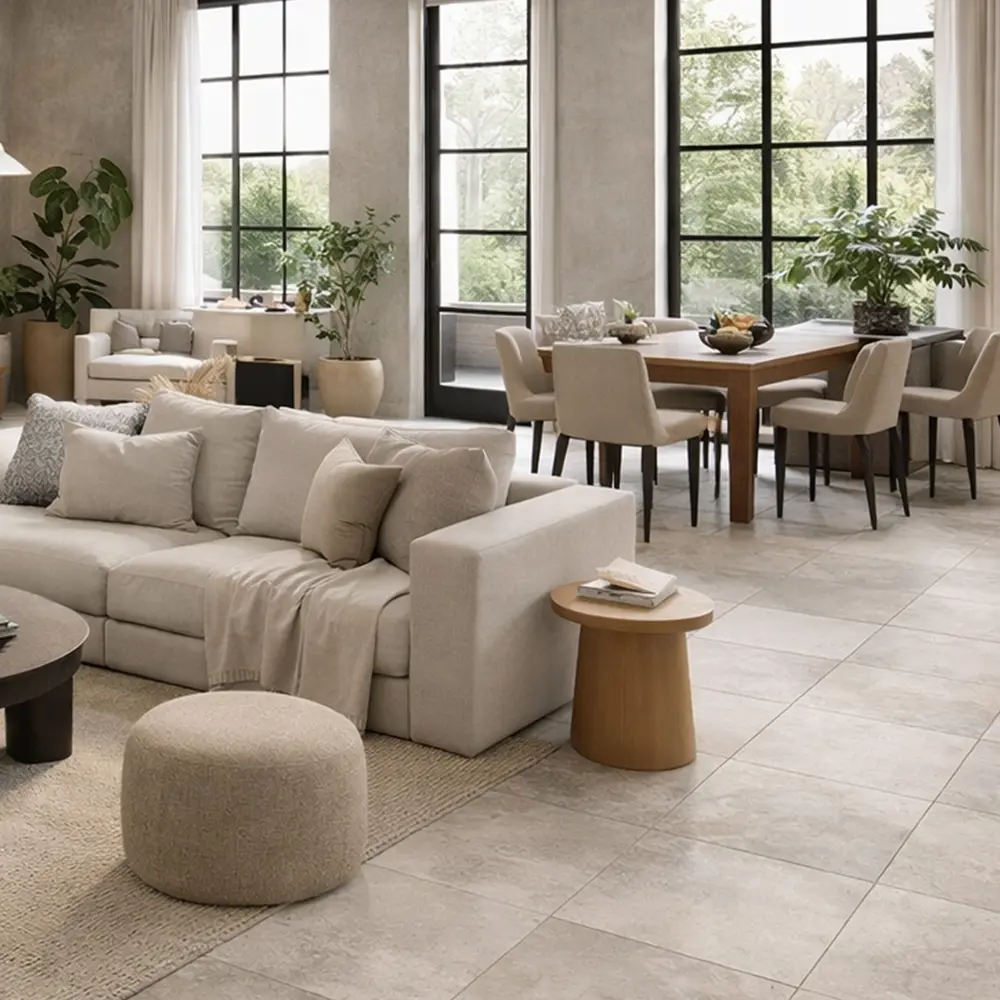 Глазурованный керамогранит Abgres Cemento 60x60 см 1.44 м² матовый цвет бежевый Santreyd STLM-2053884