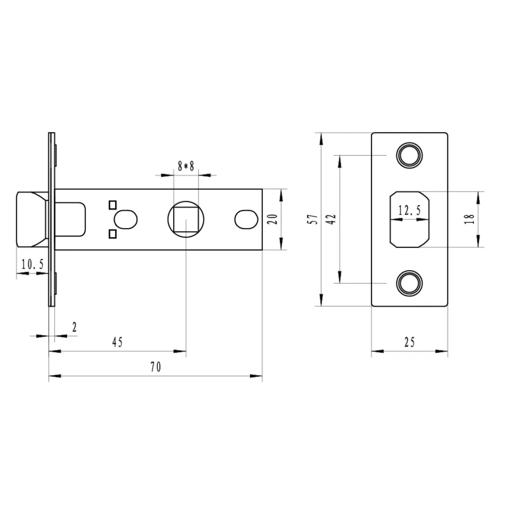 EDSON Межкомнатная защелка EDS-6-45 с бесшумным закрытием 18744163 STLM-0012418 - Вид №5