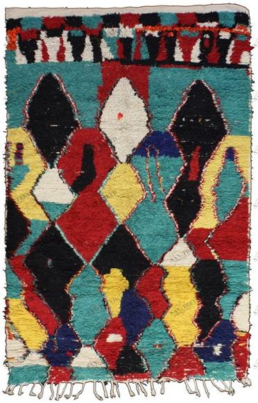 AFOLKI Ковер из шерсти с длинным ворсом и узором Azilal Taa737be