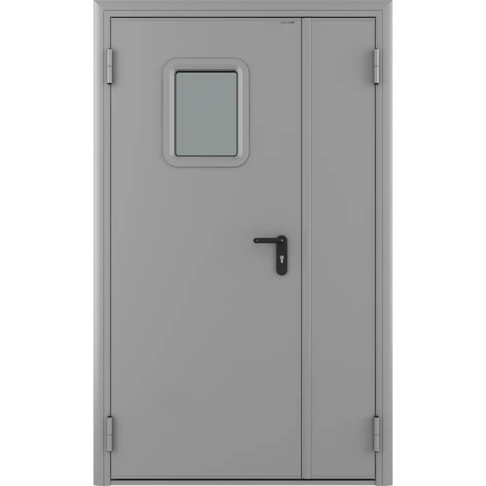 Дверь противопожарная EI60 остекленная 125x205 см левая RAL7035 DOORHAN STLM-2167641