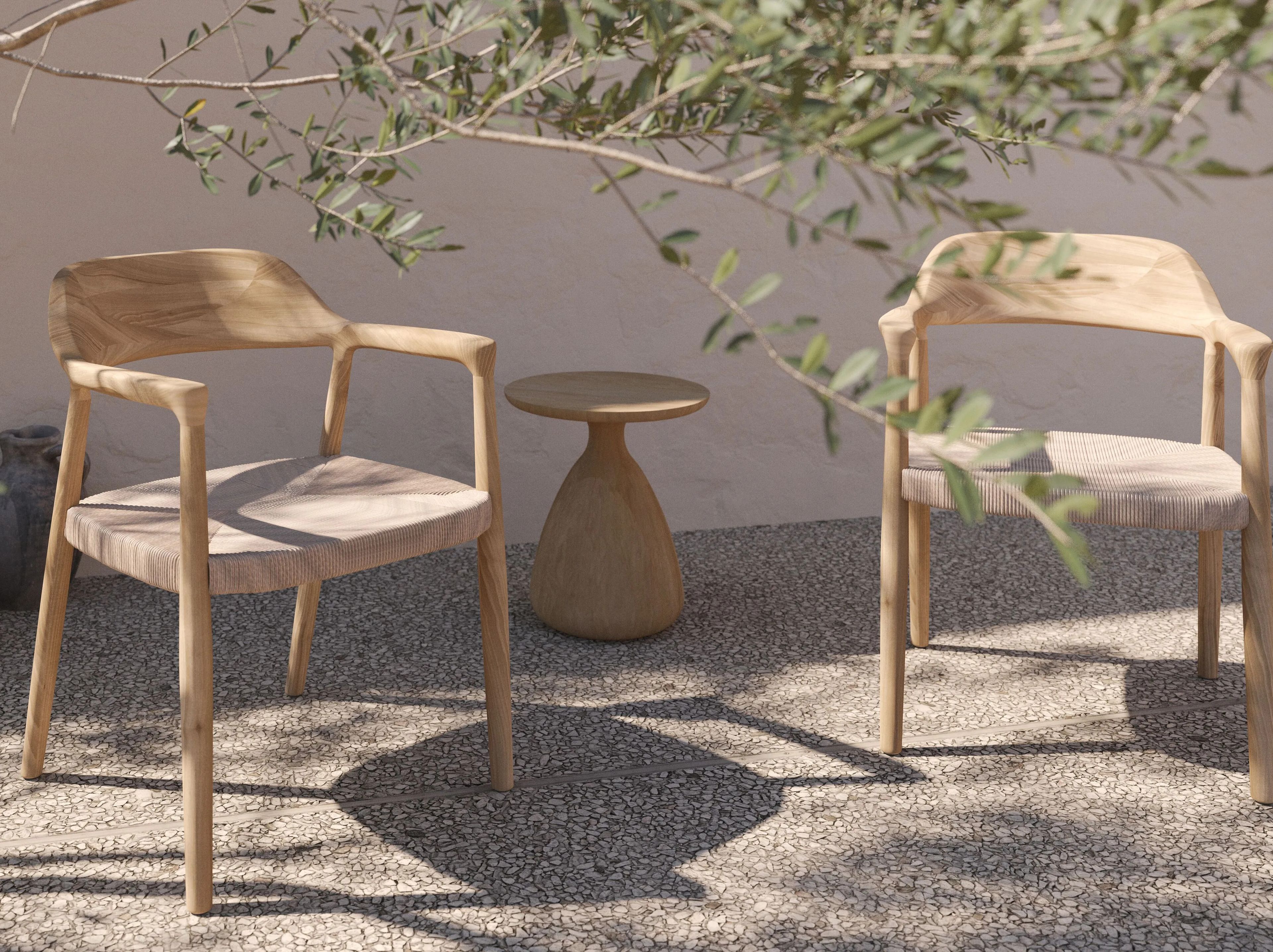 Стул для сада из тикового дерева с подлокотниками MANUTTI Yiko ARCH-00133152 - Вид №1