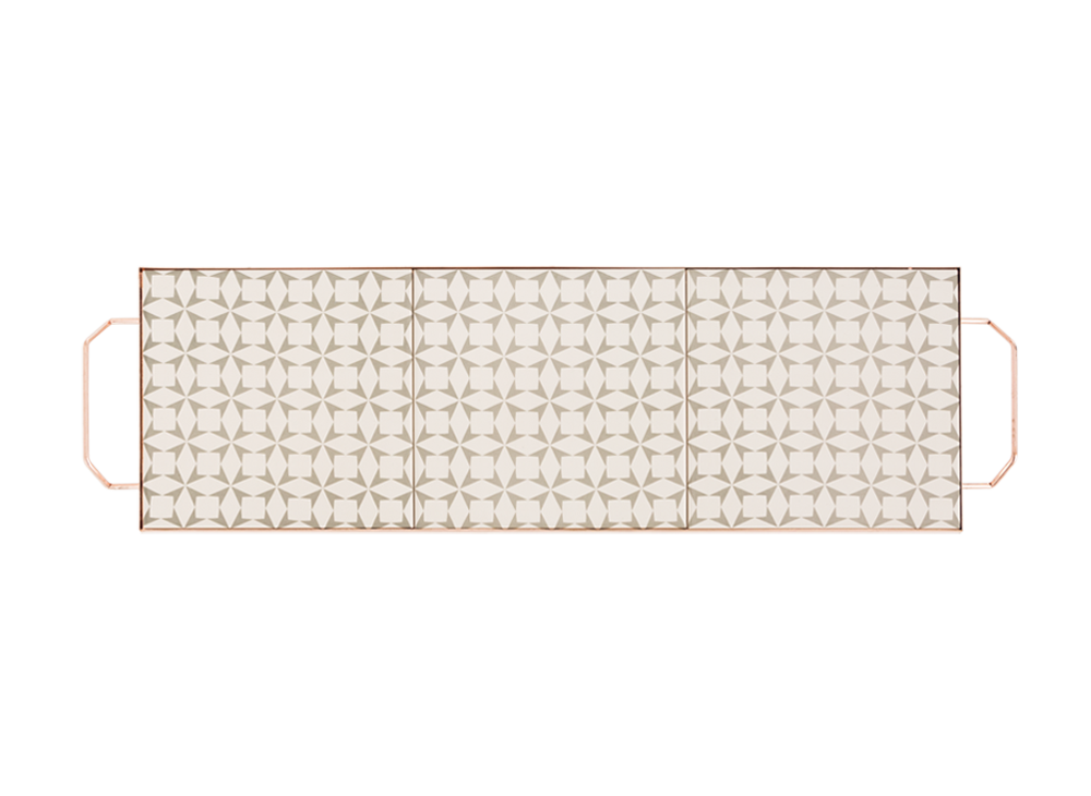 100566 Поднос прямоугольный Grey 60x20 GAN Mix & Match 