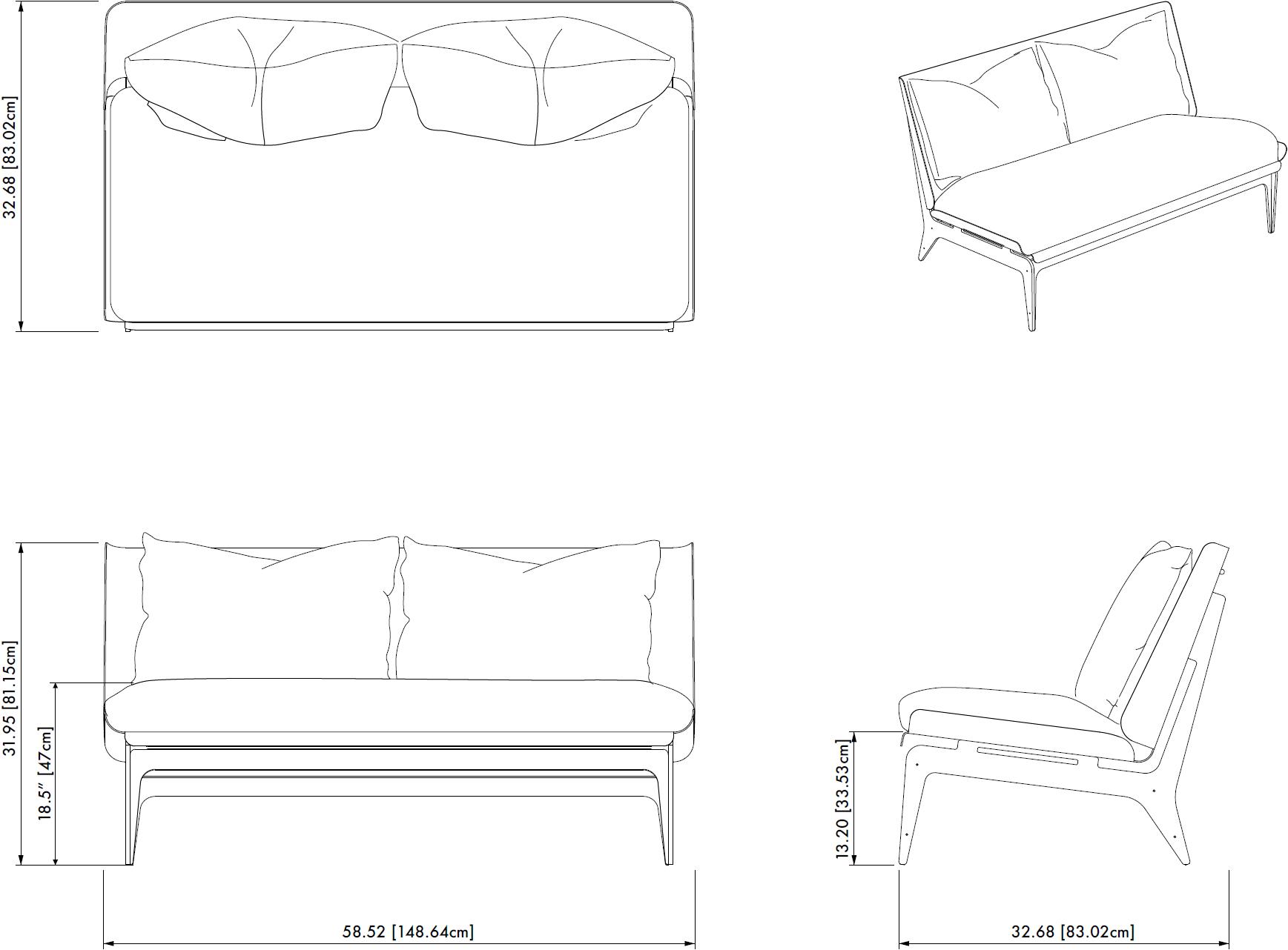 GABRIEL SCOTT Диван из ткани Boudoir sun-id-1379090 - Вид №6