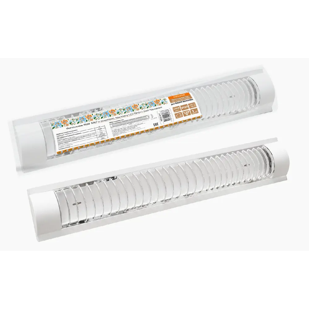 Светильник линейный CПО 3017 с решеткой 2х12 Вт TDM ELECTRIC STLM-2147312