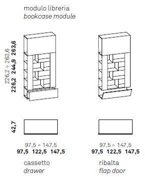 Caccaro Модульный деревянный лакированный стеллаж Roomy sun-id-1454865 - Вид №3
