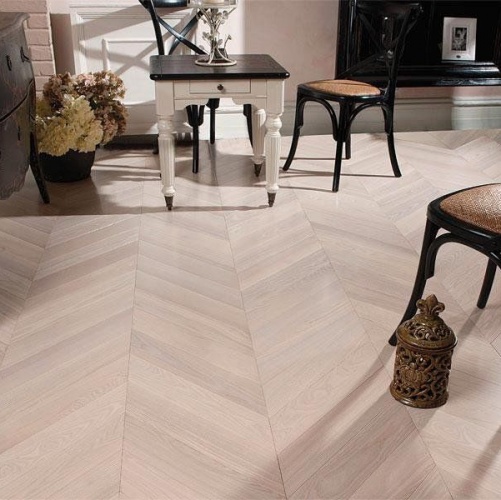 Паркет Ёлка Coswick Лунный Свет Ясень Селект (Гладкая) 530х107,95 мм 12291136 - Вид №2