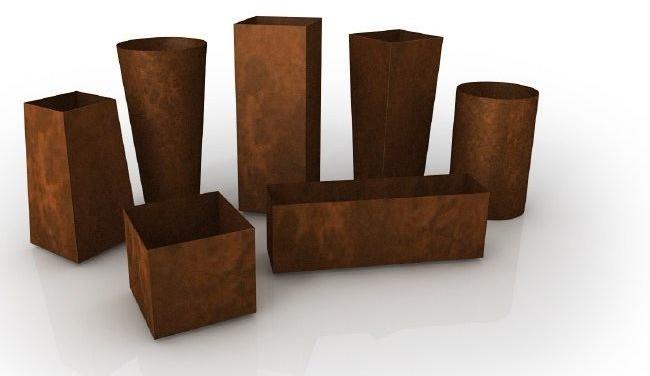 GARDA DESIGN Низкая прямоугольная кашпо для общественных мест из листового металла sun-id-1468029 - Вид №1