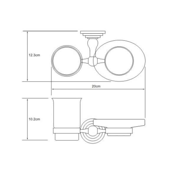 Держатель стакана и мыльницы матовый хром WasserKRAFT (Германия) Ammer 7026 sun-id-561318 - Вид №2