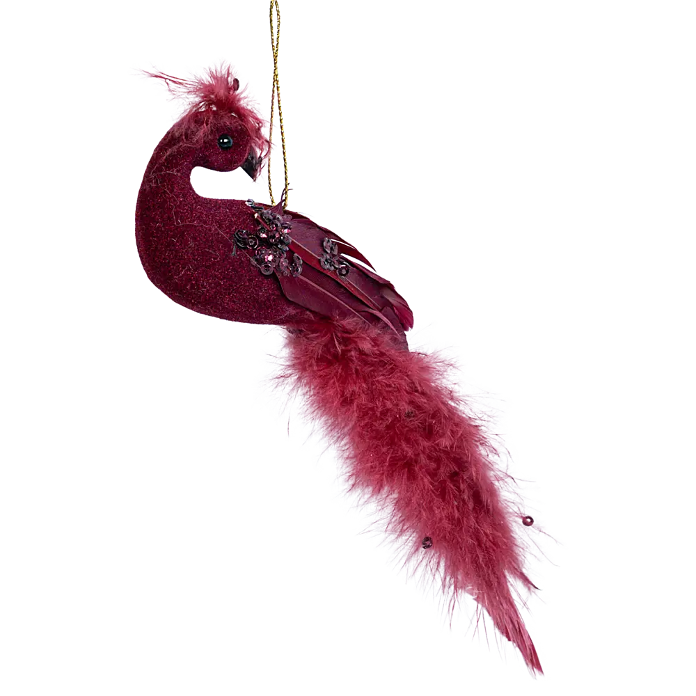 87036509 Елочная игрушка Птица 22x4.5 цвет розовый STLM-1482545 Santreyd 