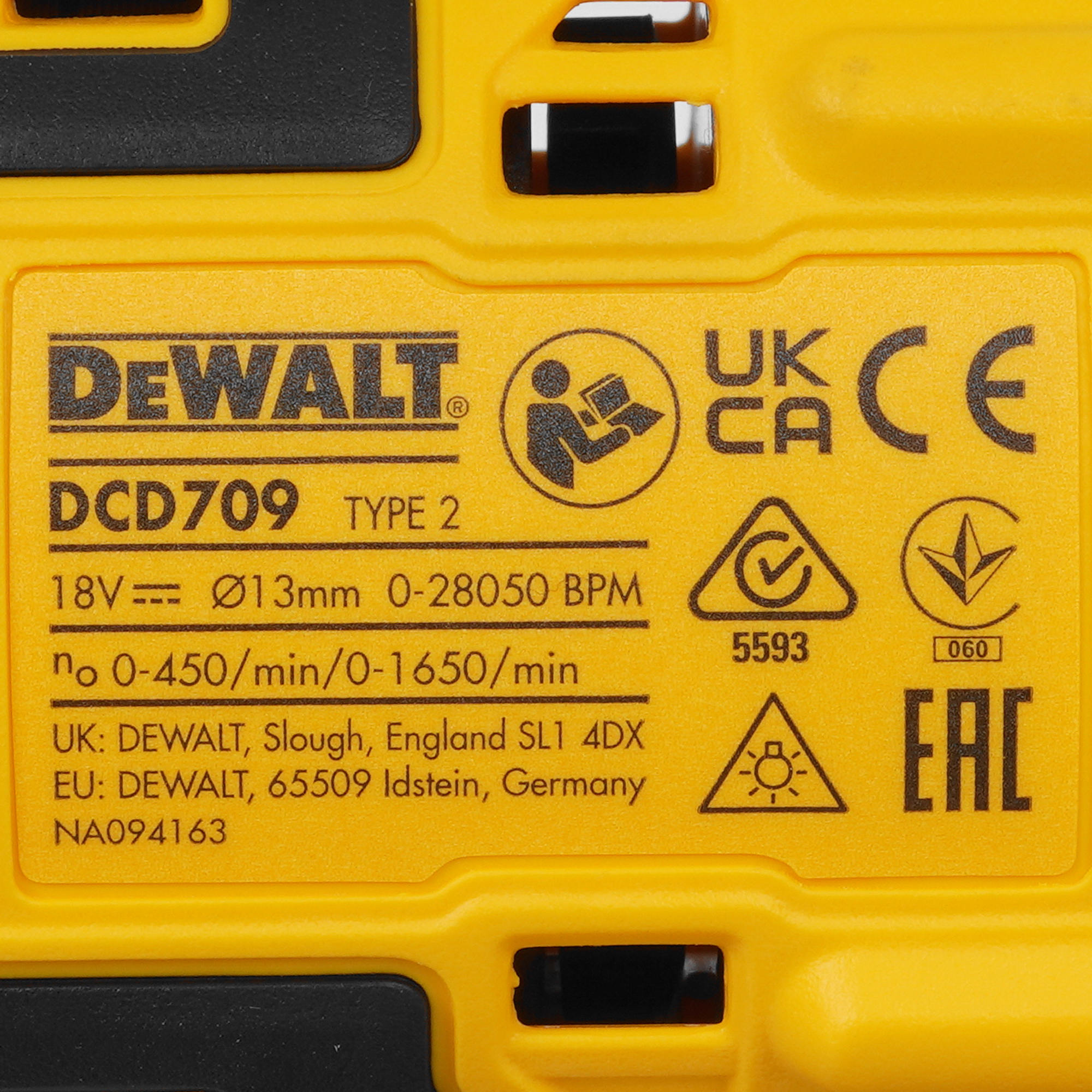 Дрель-шуруповерт DeWalt DCD709P2T XR FLEXVOLТ 18/54V 5443678 STDN-0020109 - Вид №3