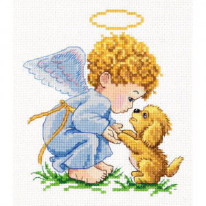 035-14 Мой добрый ангел Набор для вышивания Чудесная Игла 13 х 14 см Чудесная игла