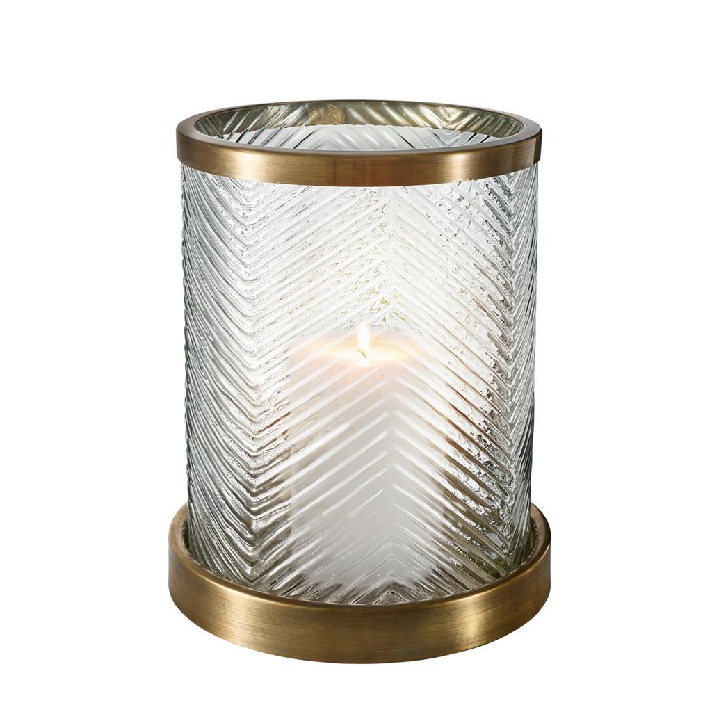 Подсвечник стеклянный с золотистым ободком Paloma S от Eichholtz EICHHOLTZ EICHHOLTZ 060382 Золото  - Вид №1