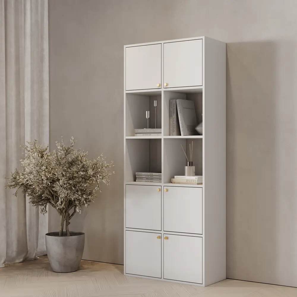 Стеллаж KONSENSA Руан 10 секций 70x173x31.7 см ЛДСП цвет белый STLM-2094368 - Вид №11